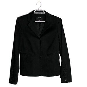 Jacob Women's Black Button Front Ribbed Blazer